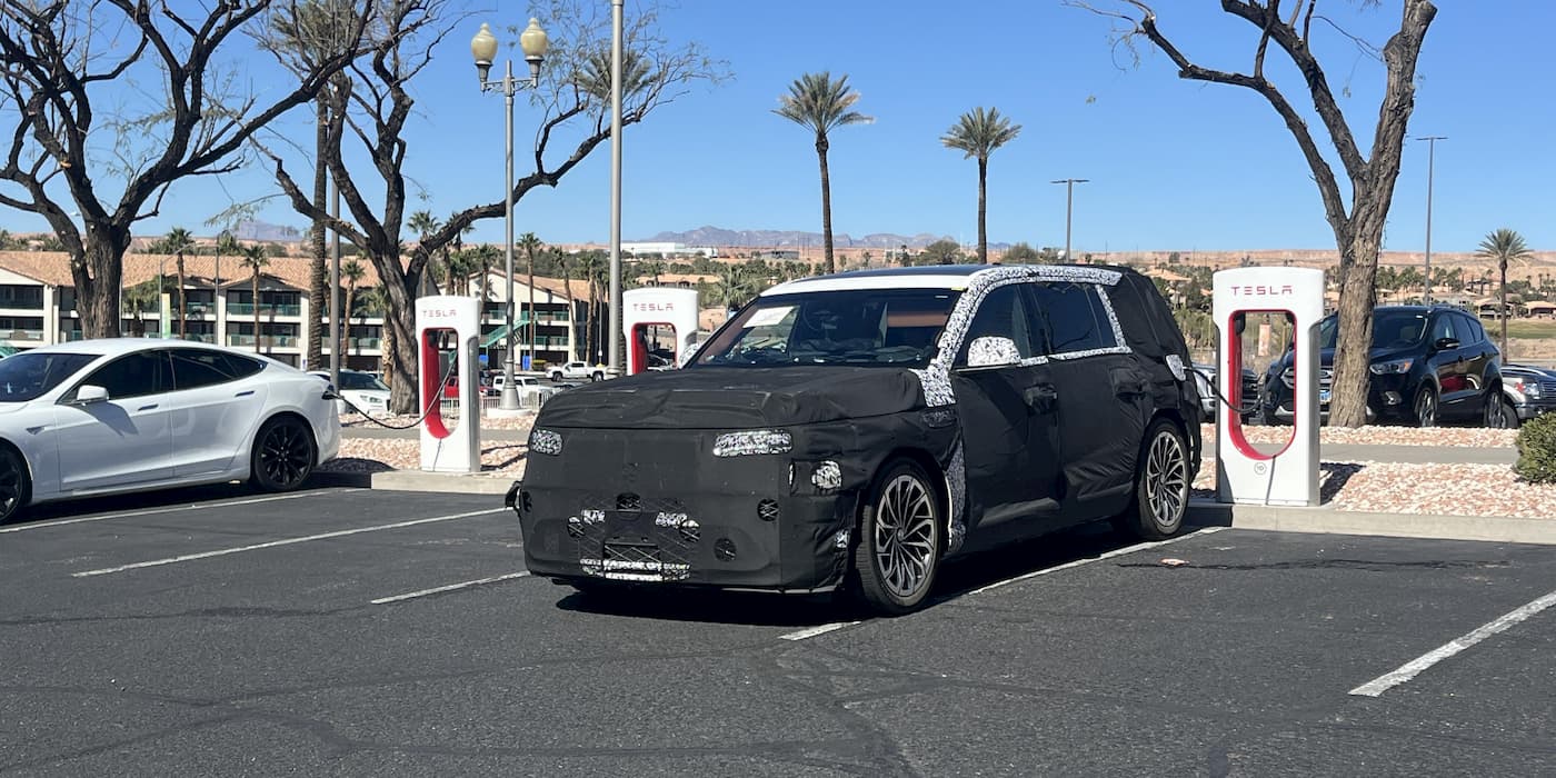 Genesis GV90 appears at a Tesla Supercharger ahead of its big debut [Image]